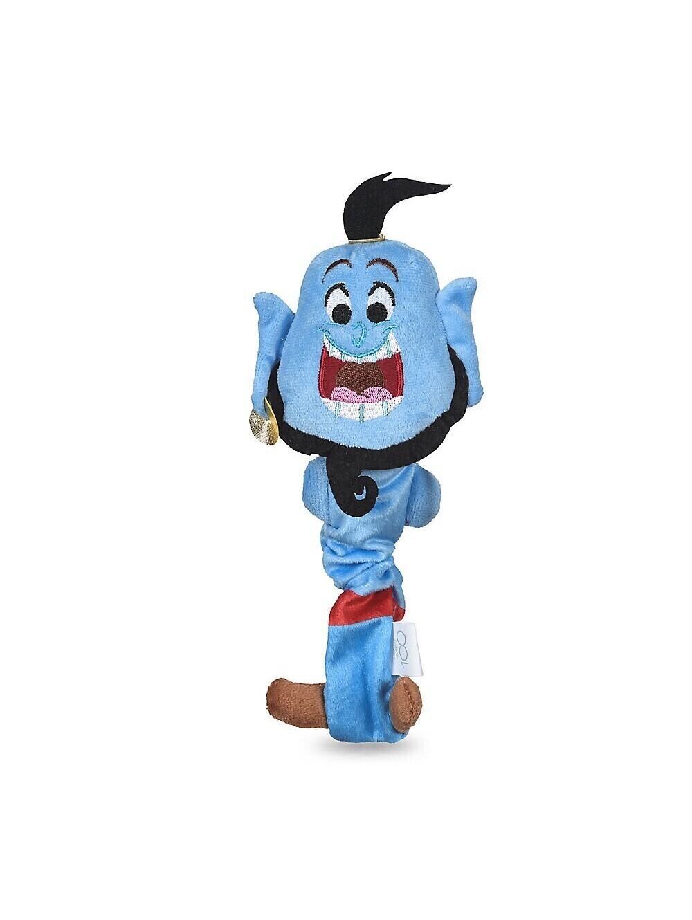Disney 100 Aladdin Genie Plush Bungee Dog Toy with Squeaker, New Blue Pet Toy